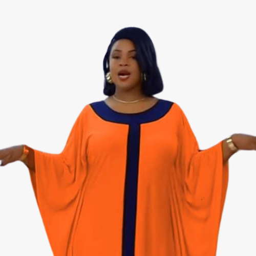 Ensemble Tunique Femme Couleur Orange Bleu