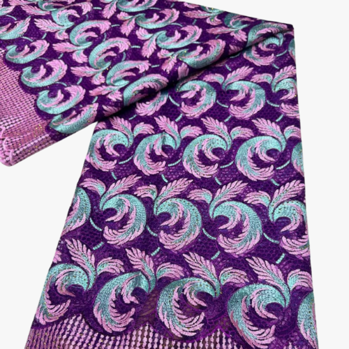 Tissu Djipir Couleur Mauve 5 yards