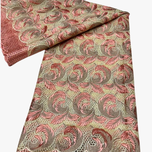 Tissu Djipir Couleur Rose 5 yards